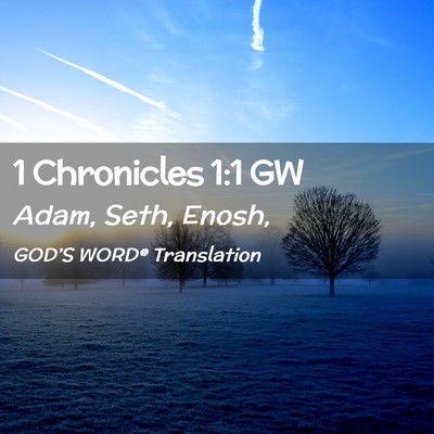 Picture 02 - 1 Chronicles 1:1 GW - Adam, Seth, - Bible Verse Picture