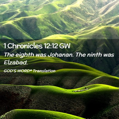 Picture 02 - 1 Chronicles 12:12 GW - The eighth was Johanan. The ninth was - Bible Verse Picture