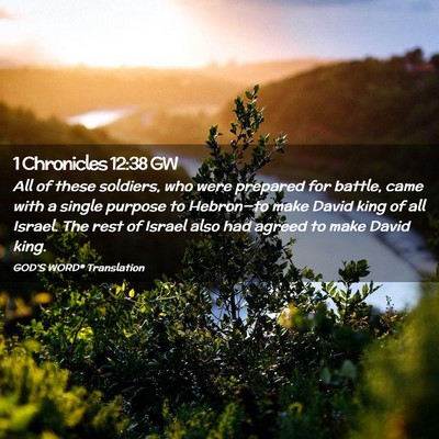 Picture 02 - 1 Chronicles 12:38 GW - All of these soldiers, who were prepared for - Bible Verse Picture