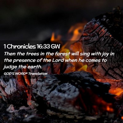 Picture 02 - 1 Chronicles 16:33 GW - Then the trees in the forest will sing with joy - Bible Verse Picture