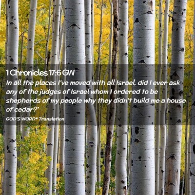 Picture 02 - 1 Chronicles 17:6 GW - In all the places I’ve moved with all Israel, - Bible Verse Picture