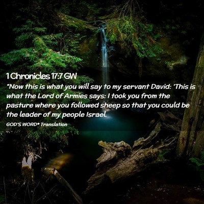 Picture 02 - 1 Chronicles 17:7 GW - “Now this is what you will say to my servant - Bible Verse Picture