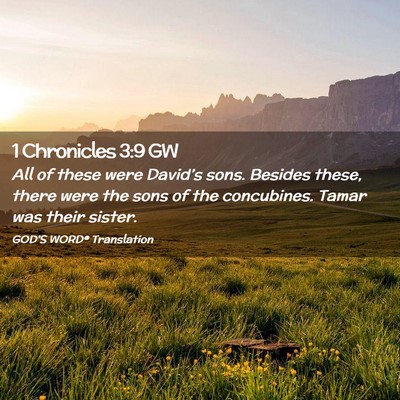 Picture 02 - 1 Chronicles 3:9 GW - All of these were David’s sons. Besides these, - Bible Verse Picture