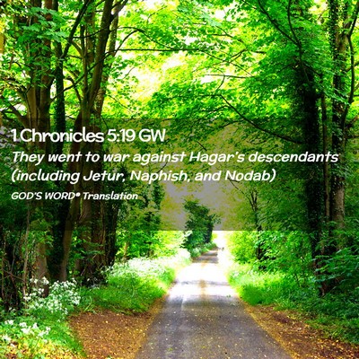 Picture 02 - 1 Chronicles 5:19 GW - They went to war against Hagar’s descendants - Bible Verse Picture