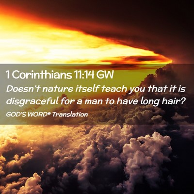 Picture 02 - 1 Corinthians 11:14 GW - Doesn’t nature itself teach you that it is - Bible Verse Picture