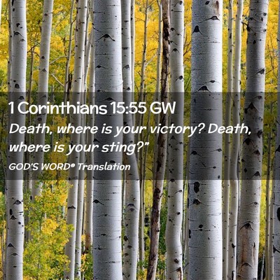 Picture 02 - 1 Corinthians 15:55 GW - Death, where is your victory? Death, where is - Bible Verse Picture