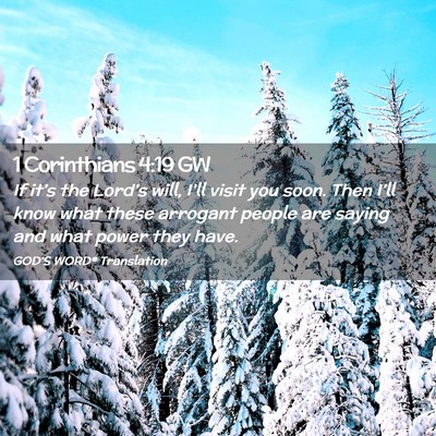 Picture 02 - 1 Corinthians 4:19 GW - If it’s the Lord’s will, I’ll visit you - Bible Verse Picture
