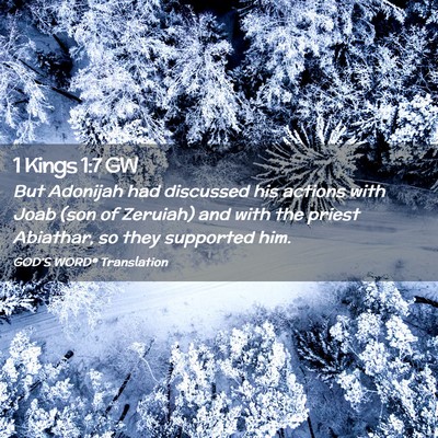 Picture 02 - 1 Kings 1:7 GW - But Adonijah had discussed his actions with Joab - Bible Verse Picture