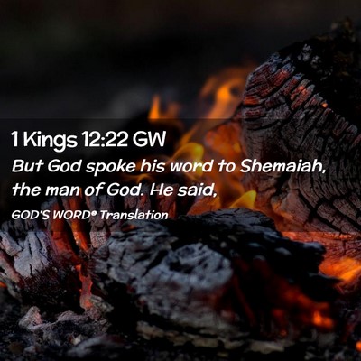 Picture 02 - 1 Kings 12:22 GW - But God spoke his word to Shemaiah, the man of - Bible Verse Picture