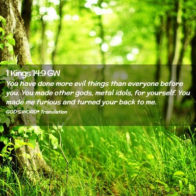 Picture 02 - 1 Kings 14:9 GW - You have done more evil things than everyone - Bible Verse Picture