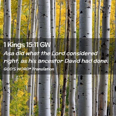 Picture 02 - 1 Kings 15:11 GW - Asa did what the Lord considered right, as his - Bible Verse Picture