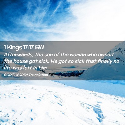 Picture 02 - 1 Kings 17:17 GW - Afterwards, the son of the woman who owned the - Bible Verse Picture