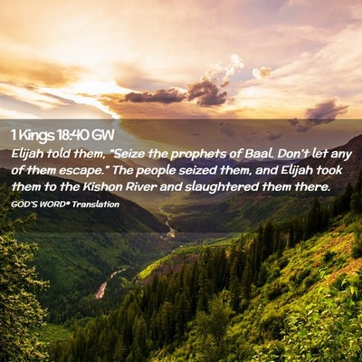 Picture 02 - 1 Kings 18:40 GW - Elijah told them, “Seize the prophets of Baal. - Bible Verse Picture