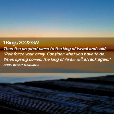 Picture 02 - 1 Kings 20:22 GW - Then the prophet came to the king of Israel and - Bible Verse Picture