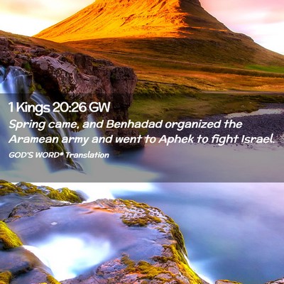 Picture 02 - 1 Kings 20:26 GW - Spring came, and Benhadad organized the Aramean - Bible Verse Picture