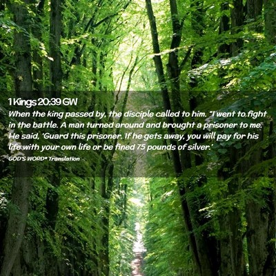 Picture 02 - 1 Kings 20:39 GW - When the king passed by, the disciple called to - Bible Verse Picture