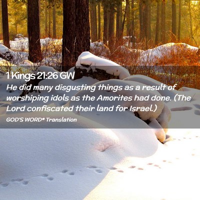 Picture 02 - 1 Kings 21:26 GW - He did many disgusting things as a result of - Bible Verse Picture