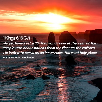 Picture 02 - 1 Kings 6:16 GW - He sectioned off a 30-foot-long room at the rear - Bible Verse Picture