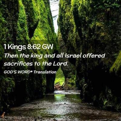 Picture 02 - 1 Kings 8:62 GW - Then the king and all Israel offered sacrifices - Bible Verse Picture