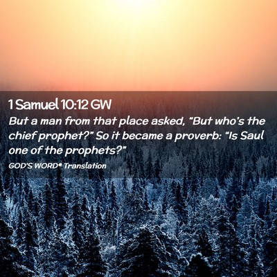 Picture 02 - 1 Samuel 10:12 GW - But a man from that place asked, “But who’s - Bible Verse Picture