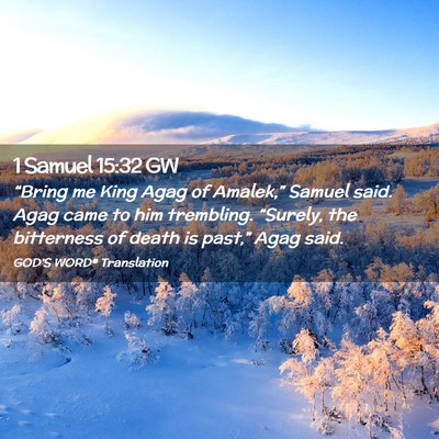 Picture 02 - 1 Samuel 15:32 GW - “Bring me King Agag of Amalek,” Samuel said. - Bible Verse Picture