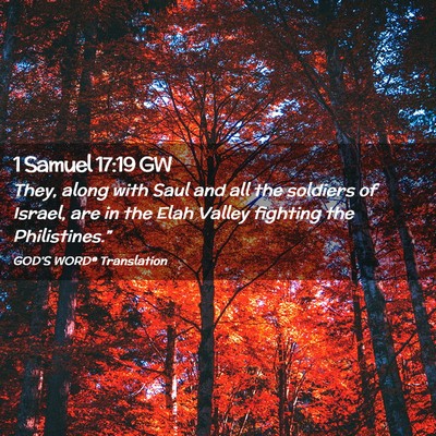 Picture 02 - 1 Samuel 17:19 GW - They, along with Saul and all the soldiers of - Bible Verse Picture