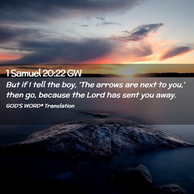 Picture 02 - 1 Samuel 20:22 GW - But if I tell the boy, ‘The arrows are next to - Bible Verse Picture