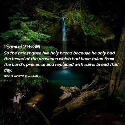 Picture 02 - 1 Samuel 21:6 GW - So the priest gave him holy bread because he only - Bible Verse Picture