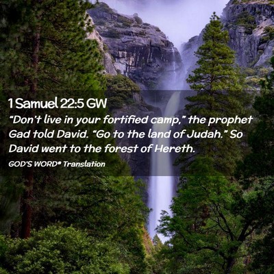 Picture 02 - 1 Samuel 22:5 GW - “Don’t live in your fortified camp,” the - Bible Verse Picture