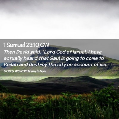 Picture 02 - 1 Samuel 23:10 GW - Then David said, “Lord God of Israel, I have - Bible Verse Picture