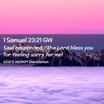 Picture 02 - 1 Samuel 23:21 GW - Saul responded, “The Lord bless you for feeling - Bible Verse Picture