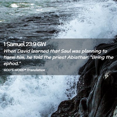 Picture 02 - 1 Samuel 23:9 GW - When David learned that Saul was planning to harm - Bible Verse Picture