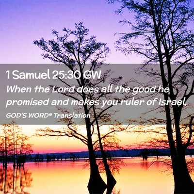 Picture 02 - 1 Samuel 25:30 GW - When the Lord does all the good he promised and - Bible Verse Picture