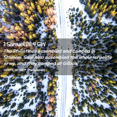 Picture 02 - 1 Samuel 28:4 GW - The Philistines assembled and camped in Shunem. - Bible Verse Picture