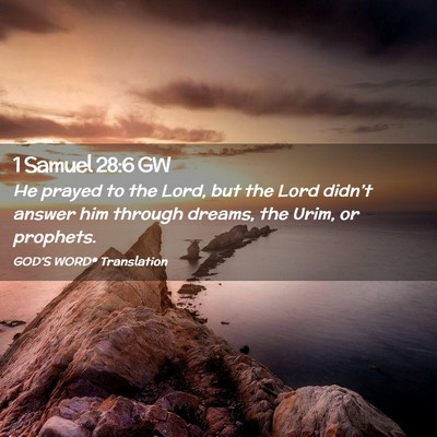 Picture 02 - 1 Samuel 28:6 GW - He prayed to the Lord, but the Lord didn’t - Bible Verse Picture