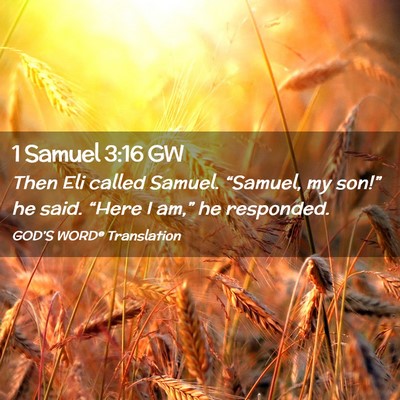 Picture 02 - 1 Samuel 3:16 GW - Then Eli called Samuel. “Samuel, my son!” he - Bible Verse Picture