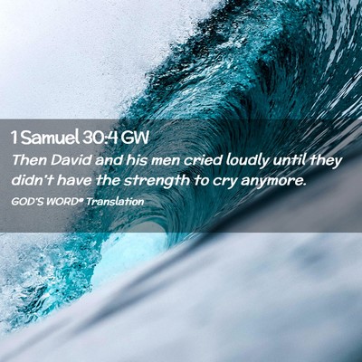 Picture 02 - 1 Samuel 30:4 GW - Then David and his men cried loudly until they - Bible Verse Picture