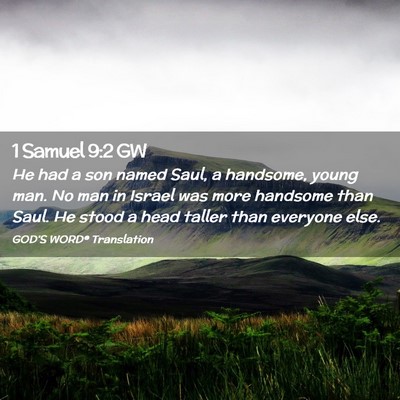 Picture 02 - 1 Samuel 9:2 GW - He had a son named Saul, a handsome, young man. - Bible Verse Picture