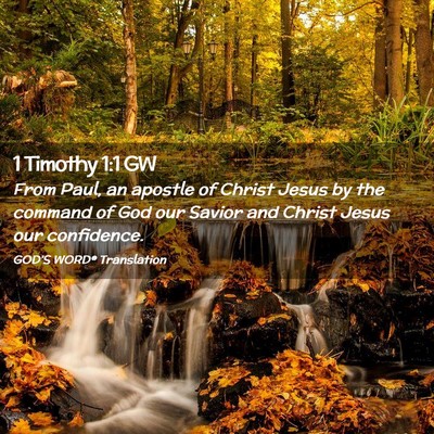 Picture 02 - 1 Timothy 1:1 GW - From Paul, an apostle of Christ Jesus by the - Bible Verse Picture