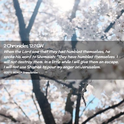 Picture 02 - 2 Chronicles 12:7 GW - When the Lord saw that they had humbled - Bible Verse Picture