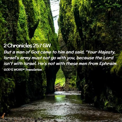 Picture 02 - 2 Chronicles 25:7 GW - But a man of God came to him and said, “Your - Bible Verse Picture