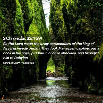 Picture 02 - 2 Chronicles 33:11 GW - So the Lord made the army commanders of the king - Bible Verse Picture