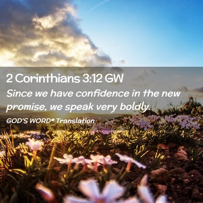 Picture 02 - 2 Corinthians 3:12 GW - Since we have confidence in the new promise, we - Bible Verse Picture