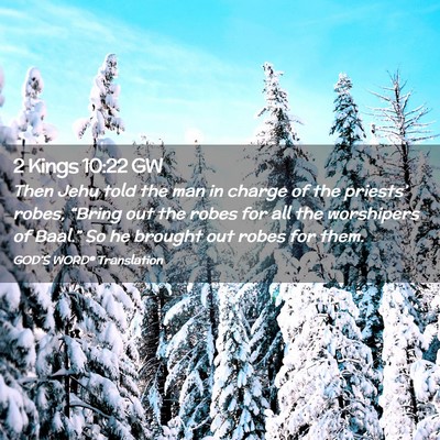 Picture 02 - 2 Kings 10:22 GW - Then Jehu told the man in charge of the - Bible Verse Picture