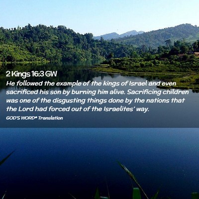 Picture 02 - 2 Kings 16:3 GW - He followed the example of the kings of Israel - Bible Verse Picture
