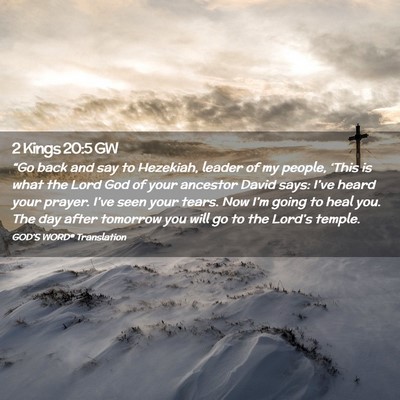 Picture 02 - 2 Kings 20:5 GW - “Go back and say to Hezekiah, leader of my - Bible Verse Picture