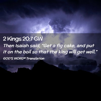 Picture 02 - 2 Kings 20:7 GW - Then Isaiah said, “Get a fig cake, and put it - Bible Verse Picture