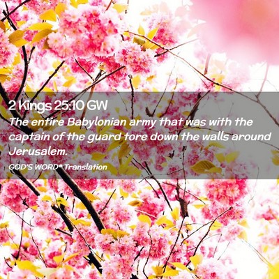 Picture 02 - 2 Kings 25:10 GW - The entire Babylonian army that was with the - Bible Verse Picture