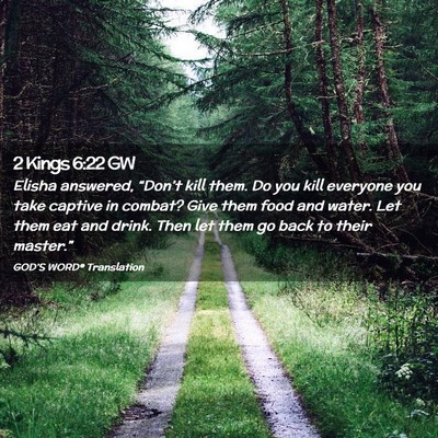 Picture 02 - 2 Kings 6:22 GW - Elisha answered, “Don’t kill them. Do you - Bible Verse Picture