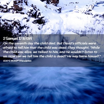 Picture 02 - 2 Samuel 12:18 GW - On the seventh day the child died. But David’s - Bible Verse Picture